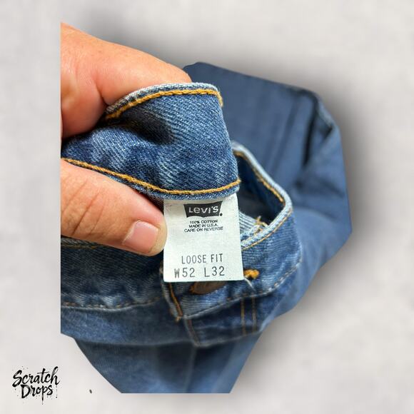 Vintage Levi's Strauss Signature 545 Men's Jeans NWT Deadstock W52 L32 Loose Fit - Picture 3 of 8